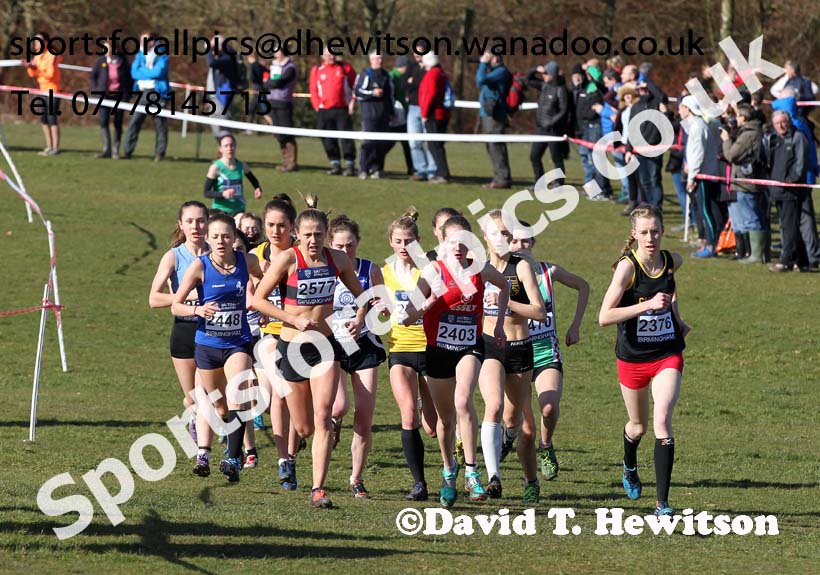 Womens under-20s Inter Counties Cross Country,  Cofton Park, Birmingham. Photo: David T. Hewitson/Sports for All Pics